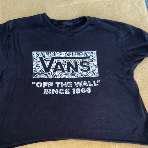 Vans Tops - Vans off the wall crop top size large